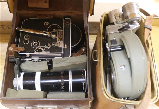 A Camera Aircraft Type G45 Identifier, a Paillard Bolex camera, a Eumig C16 camera and a Self-Erecta screen, all boxed/cased